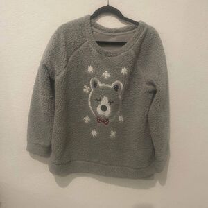 Faded Glory Gray Sherpa Sequined Pullover
No Tags